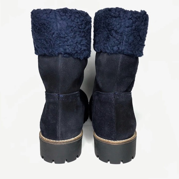 Anthropologie Louise Suede Sherpa Lined Cuffed Ankle Boot - Picture 3 of 14